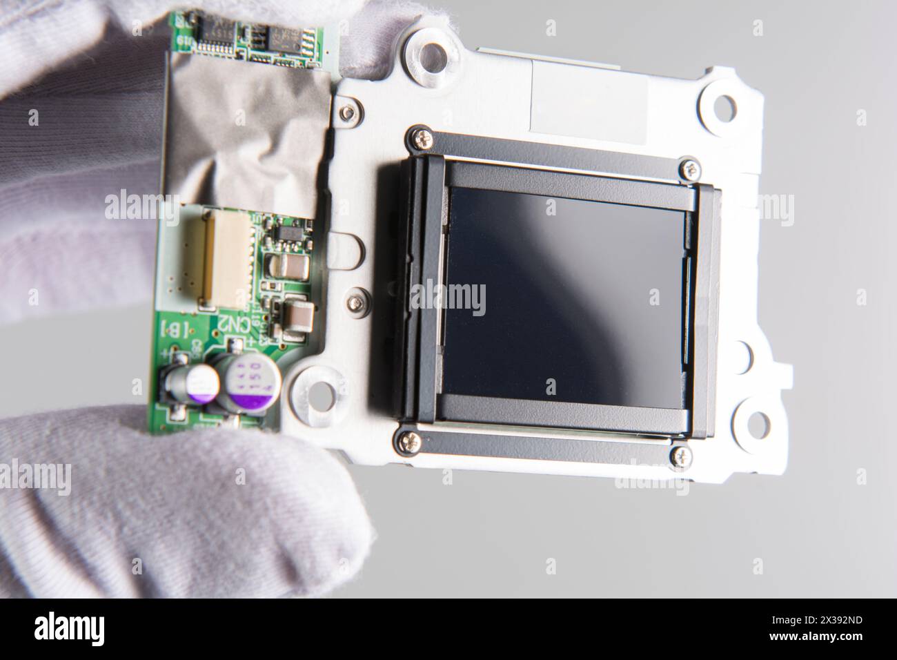Ausgebauter Sensor einer Kamera Stock Photo
