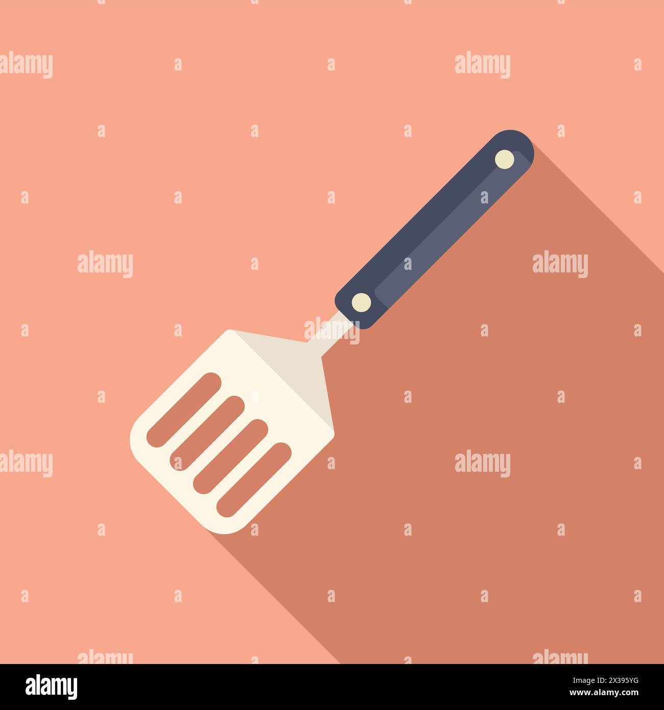 Household spatula icon flat vector. Shape element. Cooking closeup spoon Stock Vector