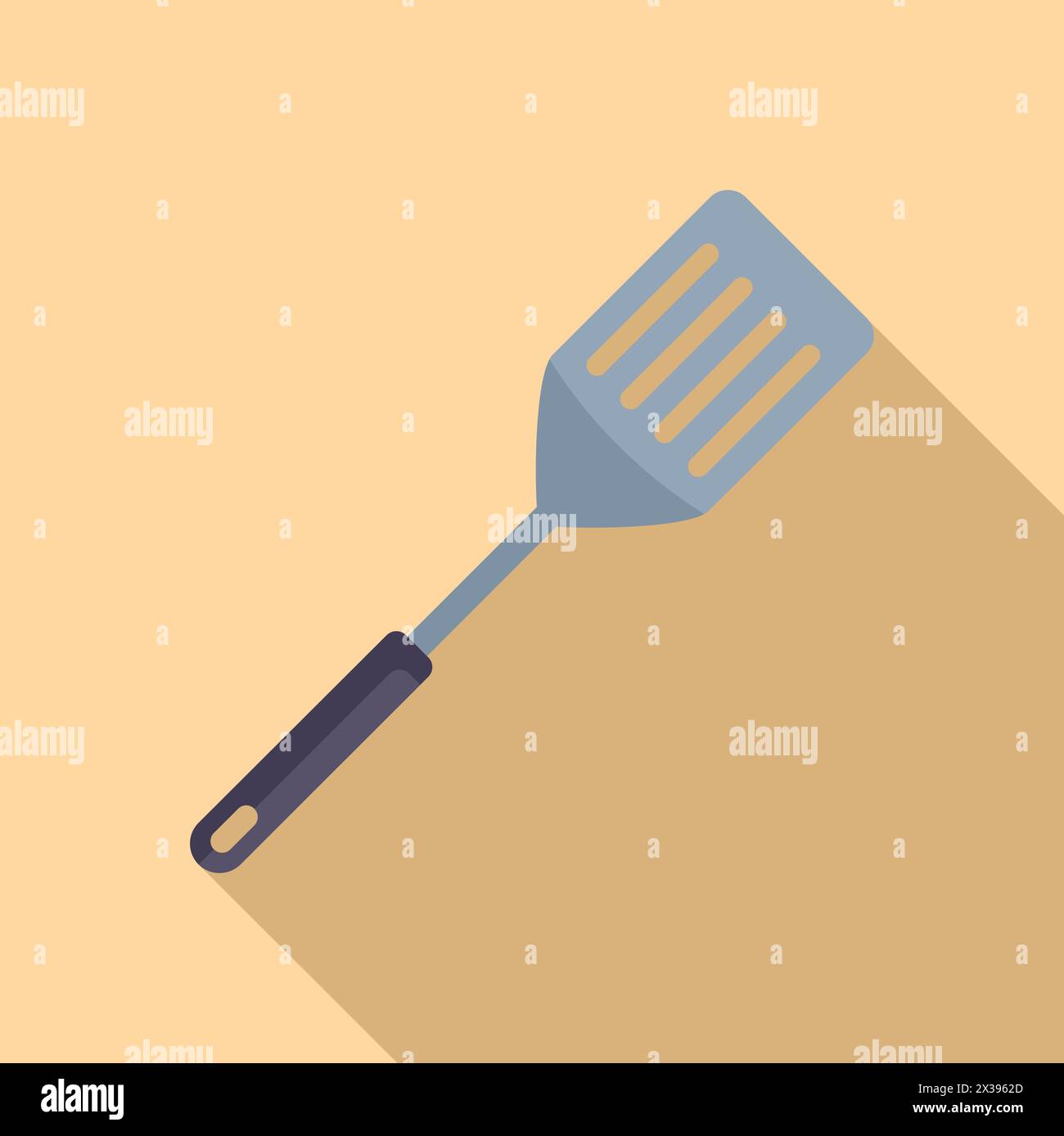 Culinary spatula tool icon flat vector. Cooking accessory. Preparing food Stock Vector