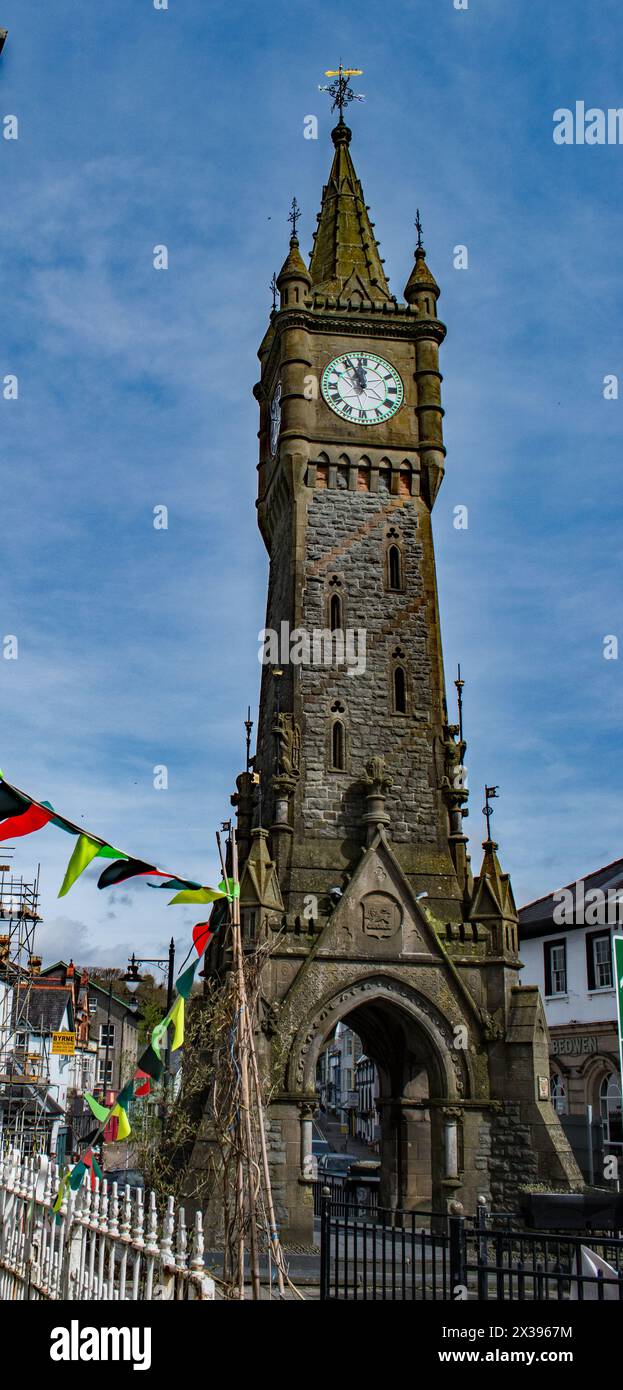 Machynlleth Town Clock, Wales. UK Stock Photo - Alamy