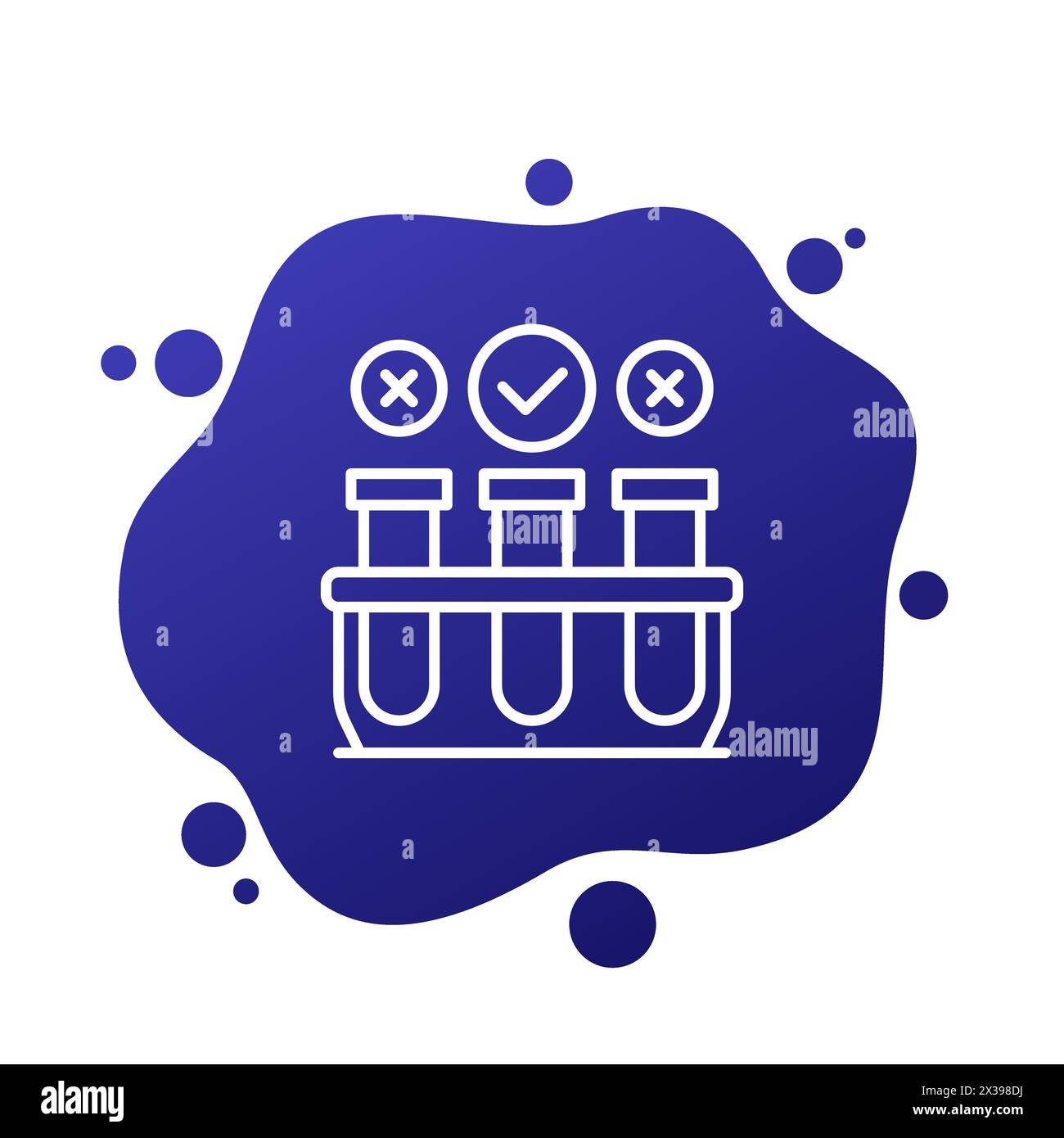lab test line icon with test tubes, vector Stock Vector Image & Art Alamy
