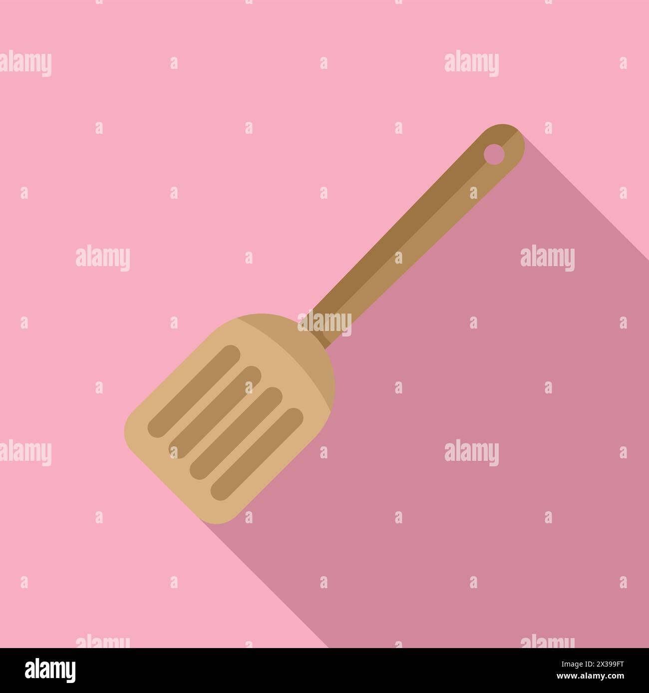 Useful spatula icon flat vector. Cooking tool. Domestic utensil Stock Vector
