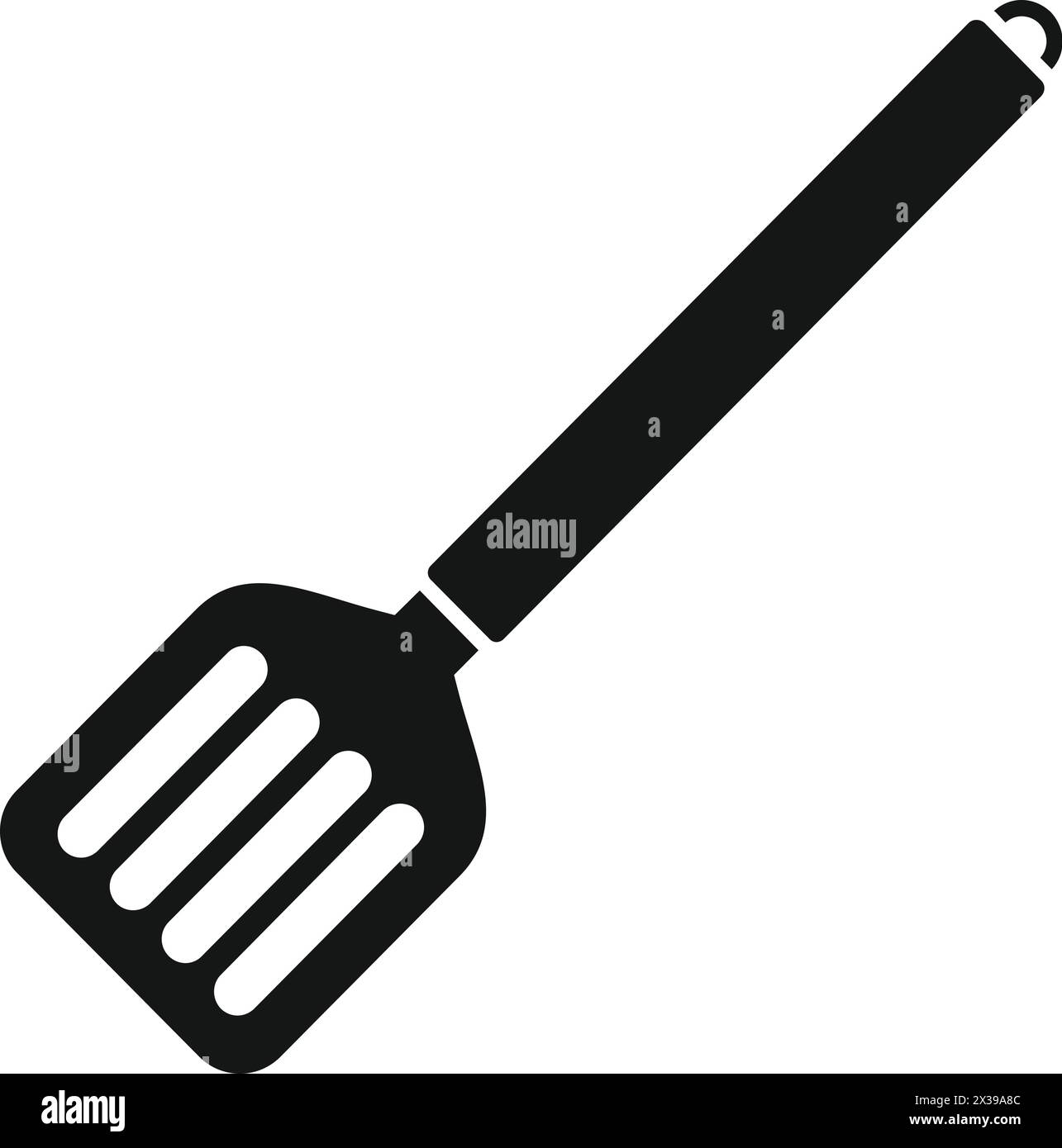 Spatula icon simple vector. Cooking spoon. Cutout food object Stock Vector