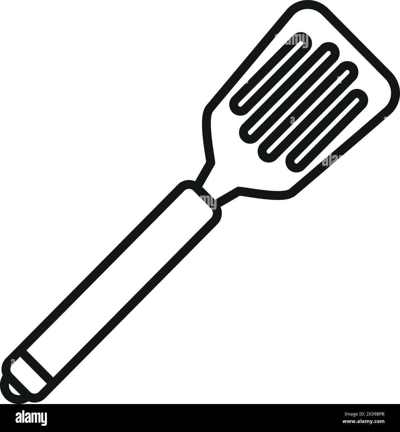 Metal spatula icon outline vector. Baking instrument. Cooking new tool Stock Vector