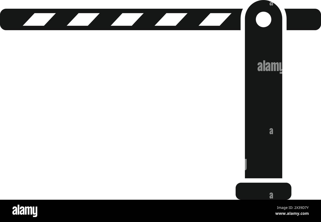 Road striped barrier icon simple vector. Sign caution. Safety level ...