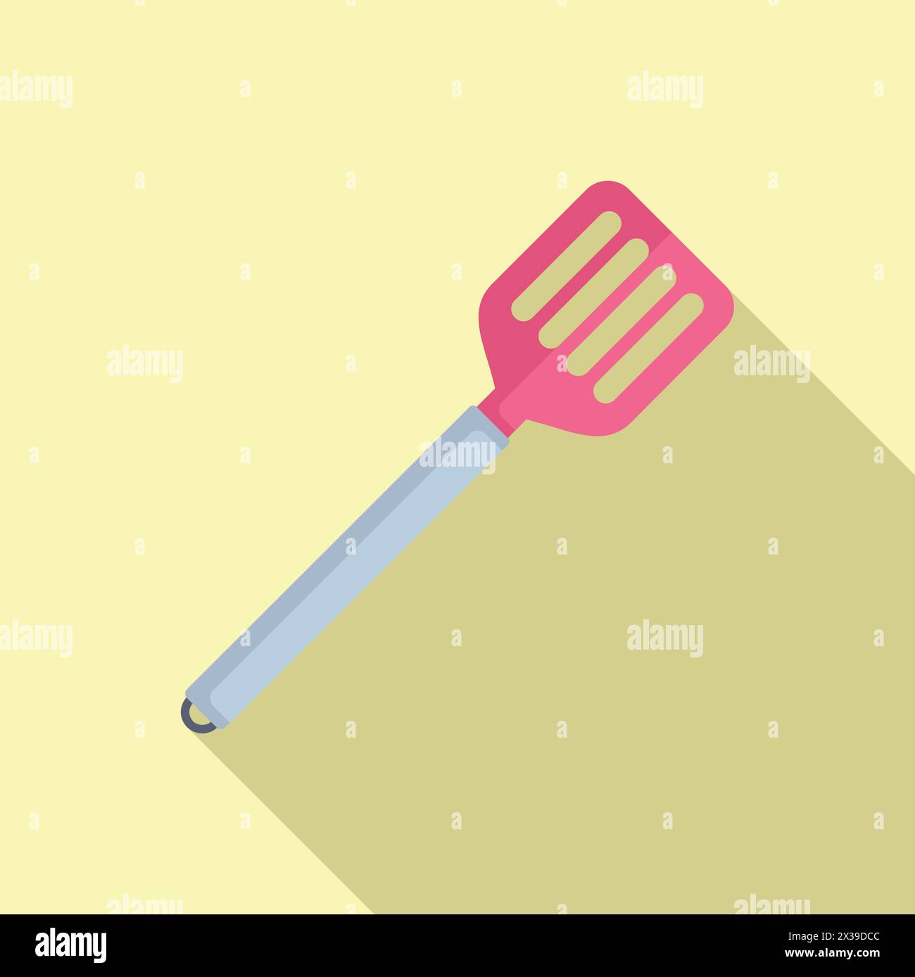 Spatula icon flat vector. Cooking spoon. Cutout food object Stock Vector