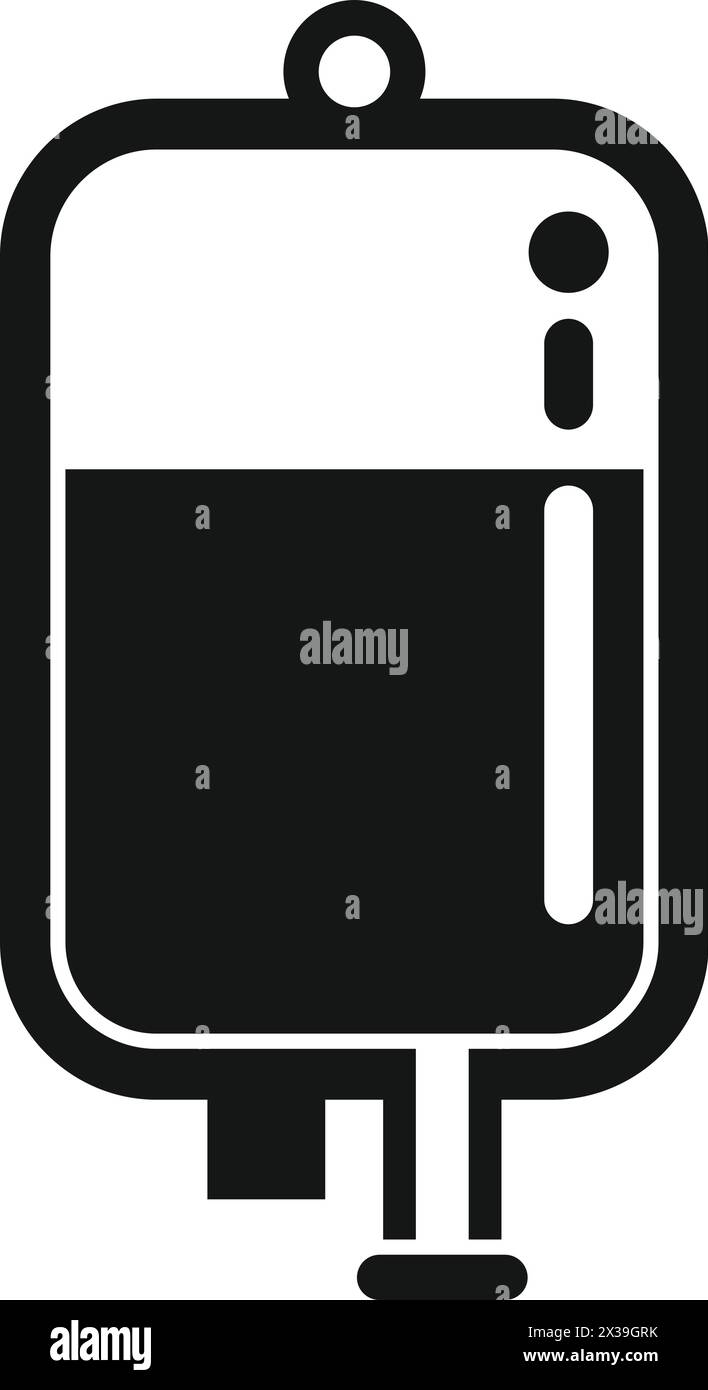 Medical blood package icon simple vector. Health medicine. Donor ...