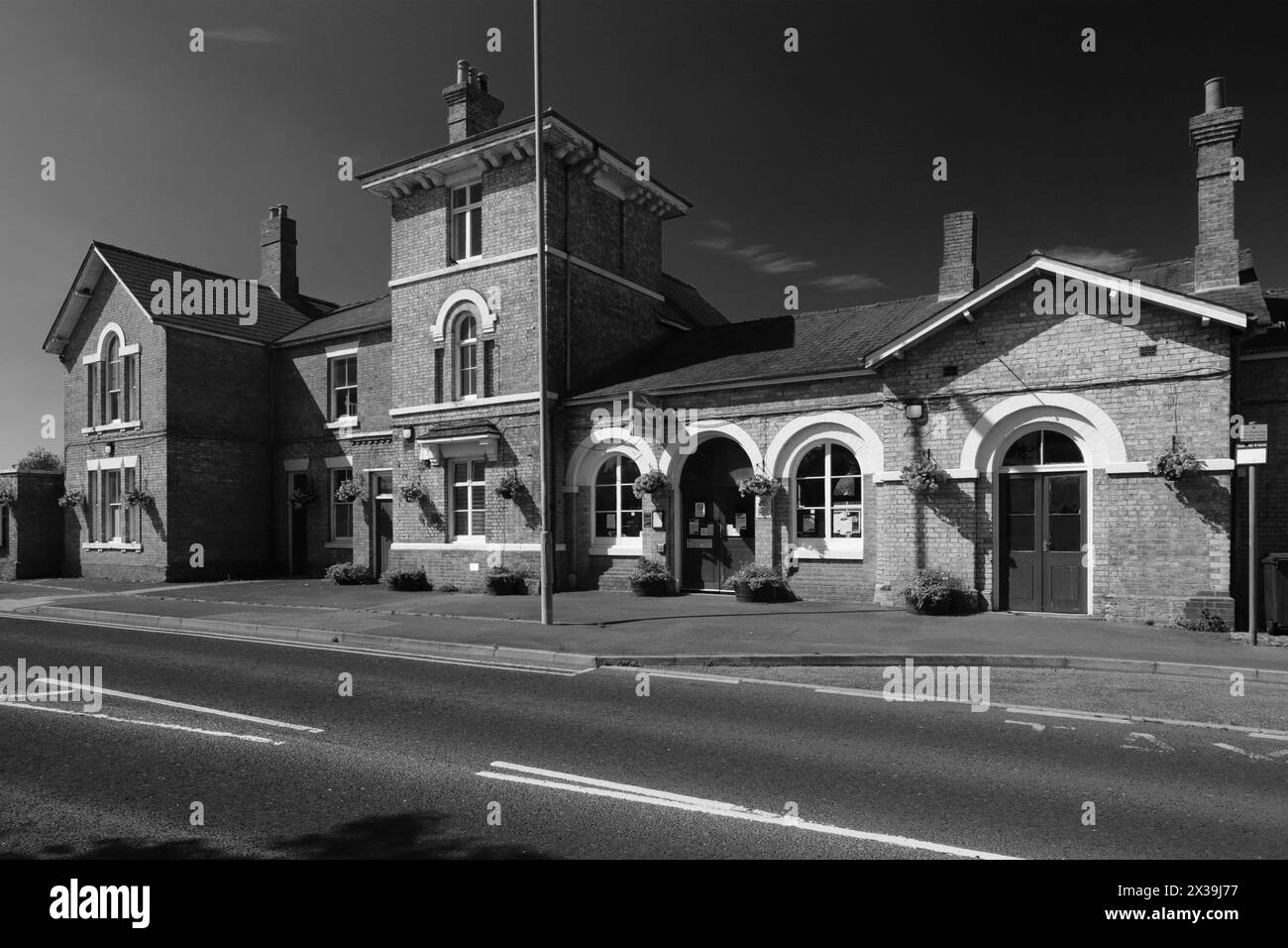 Frontage view of Spalding train station, Lincolnshire, England, UK Stock Photo