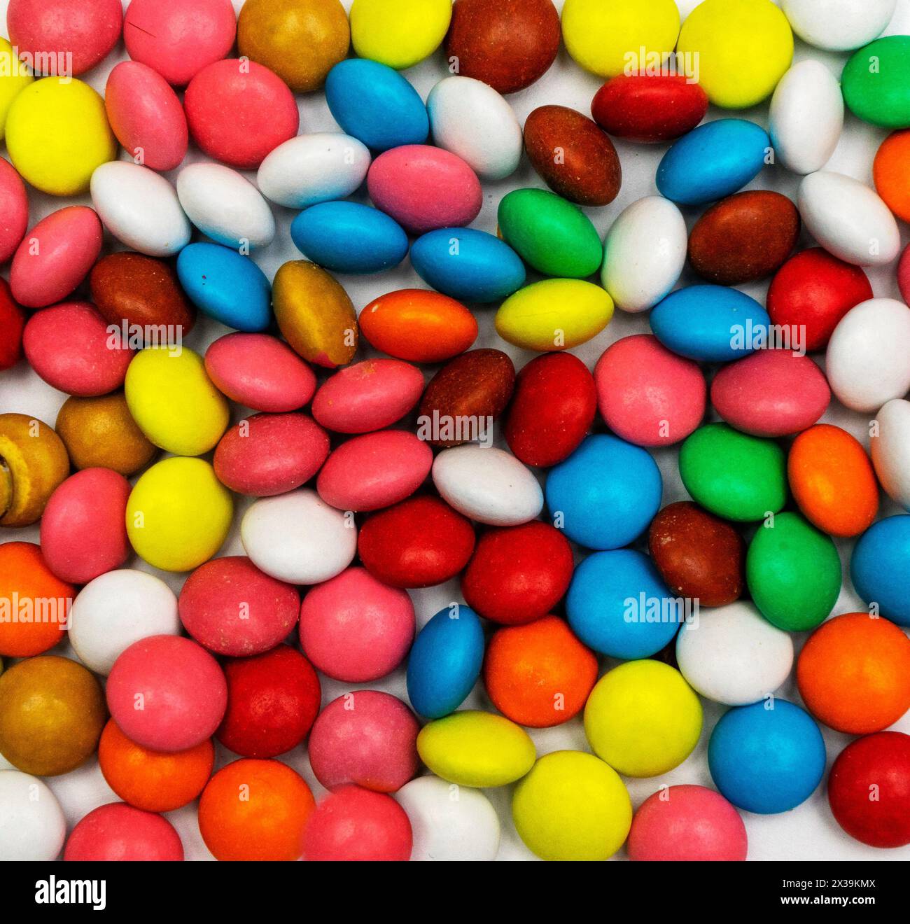 Many different pills on color background, flat lay. Stock Photo
