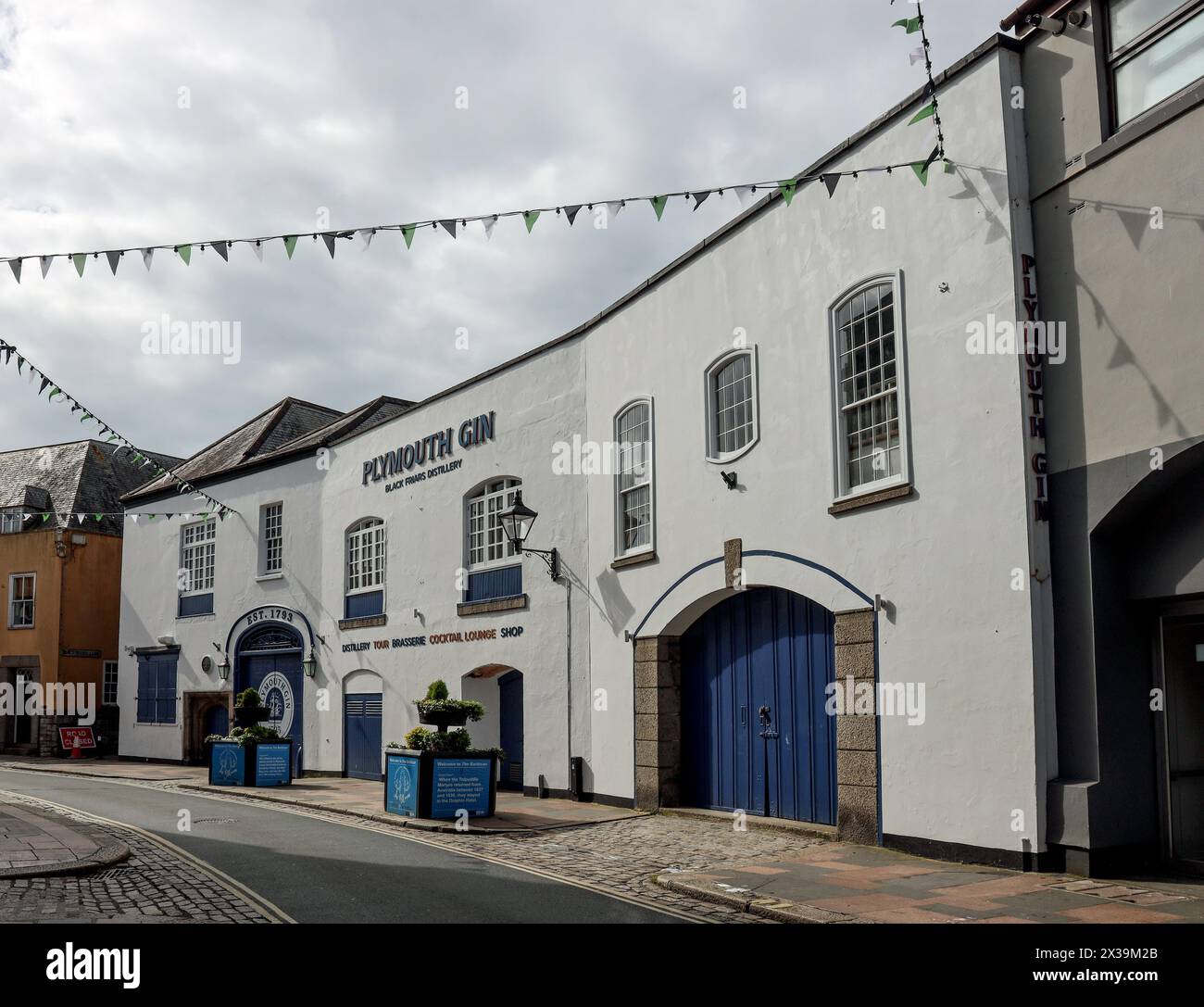 Blackfriars Distillery, the home of world famous Plymouth Gin, in Southside Street, Plymouth Stock Photo