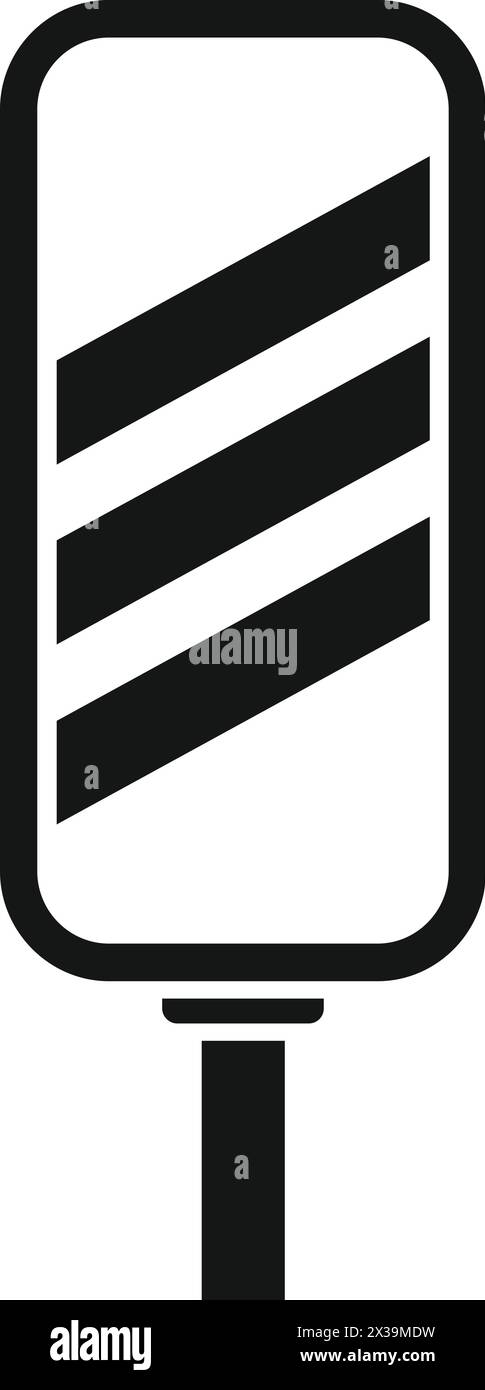 Railway crossing sign distance icon simple vector. Direction control ...