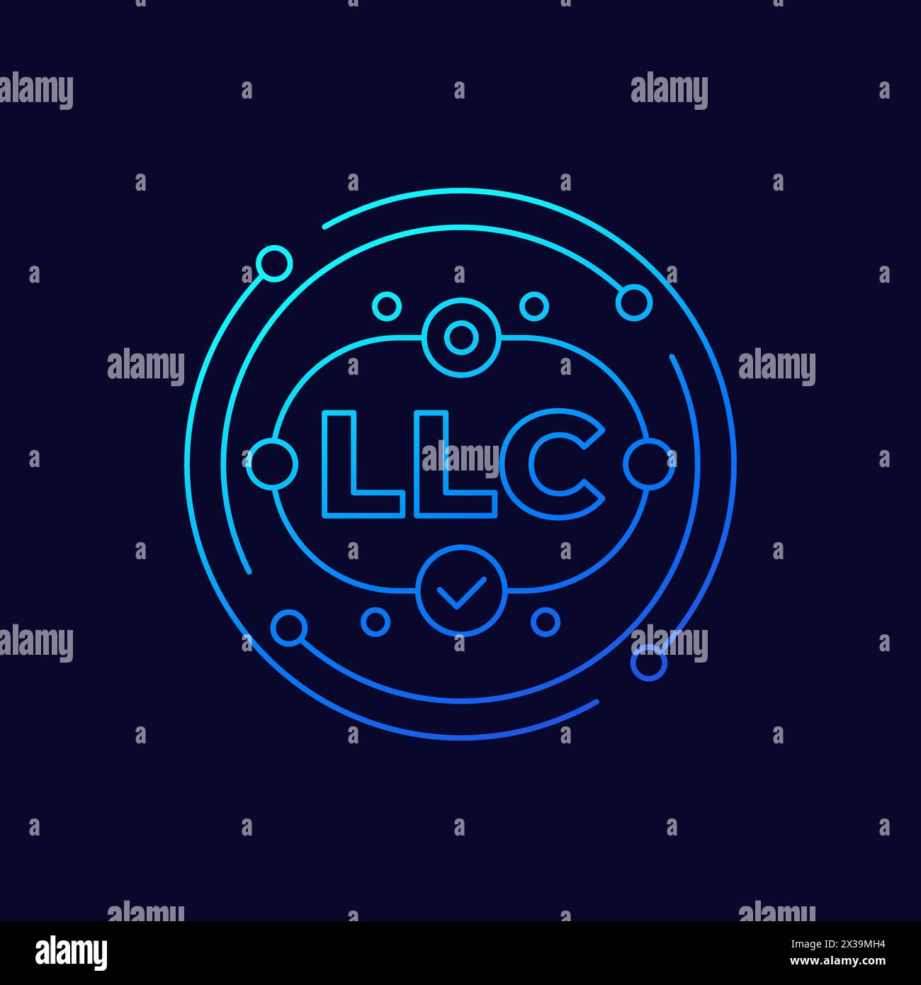 LLC, Limited Liability Company linear icon Stock Vector Image & Art - Alamy
