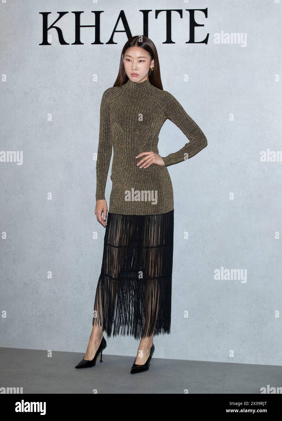 Collection Preview Events Seoul, South Korea. 25th Apr, 2024. South Korean model Han Hye-jin ...