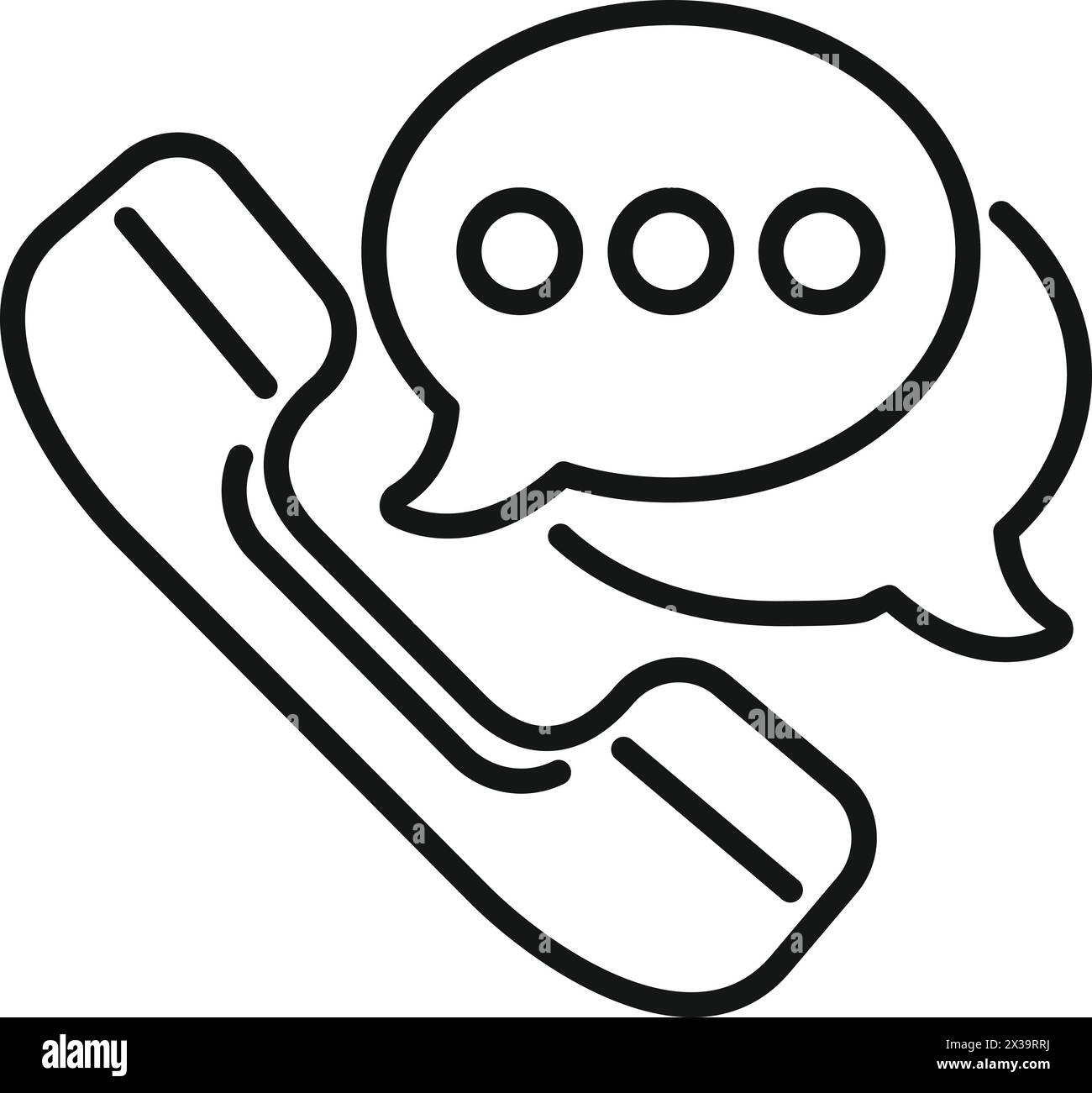 Call message support icon outline vector. Manual contact. Help ...