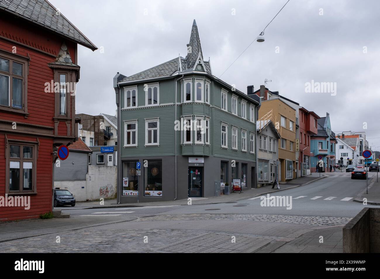 Street scene, Haugesund, Norway Stock Photo