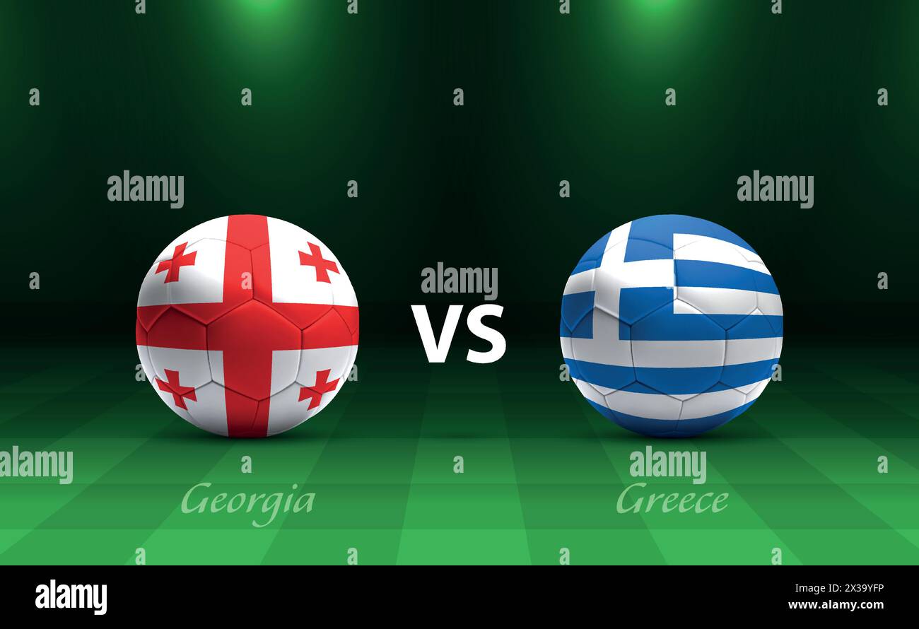 vs Greece football scoreboard broadcast template for soccer