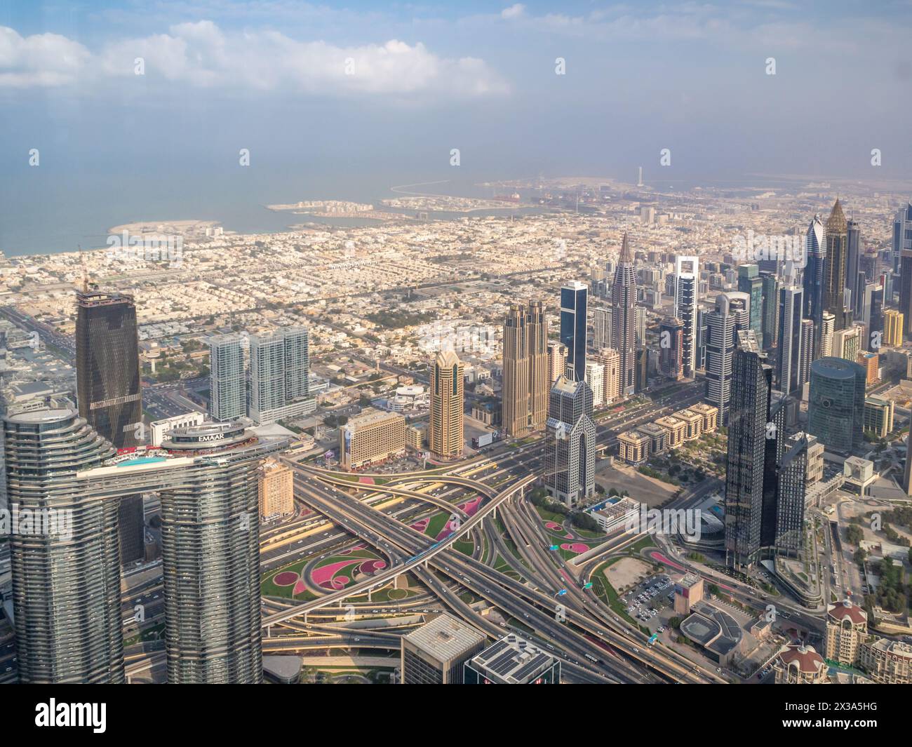 Dubai, United Arab Emirates - Summer 2024: city skyline, mall and Burj ...