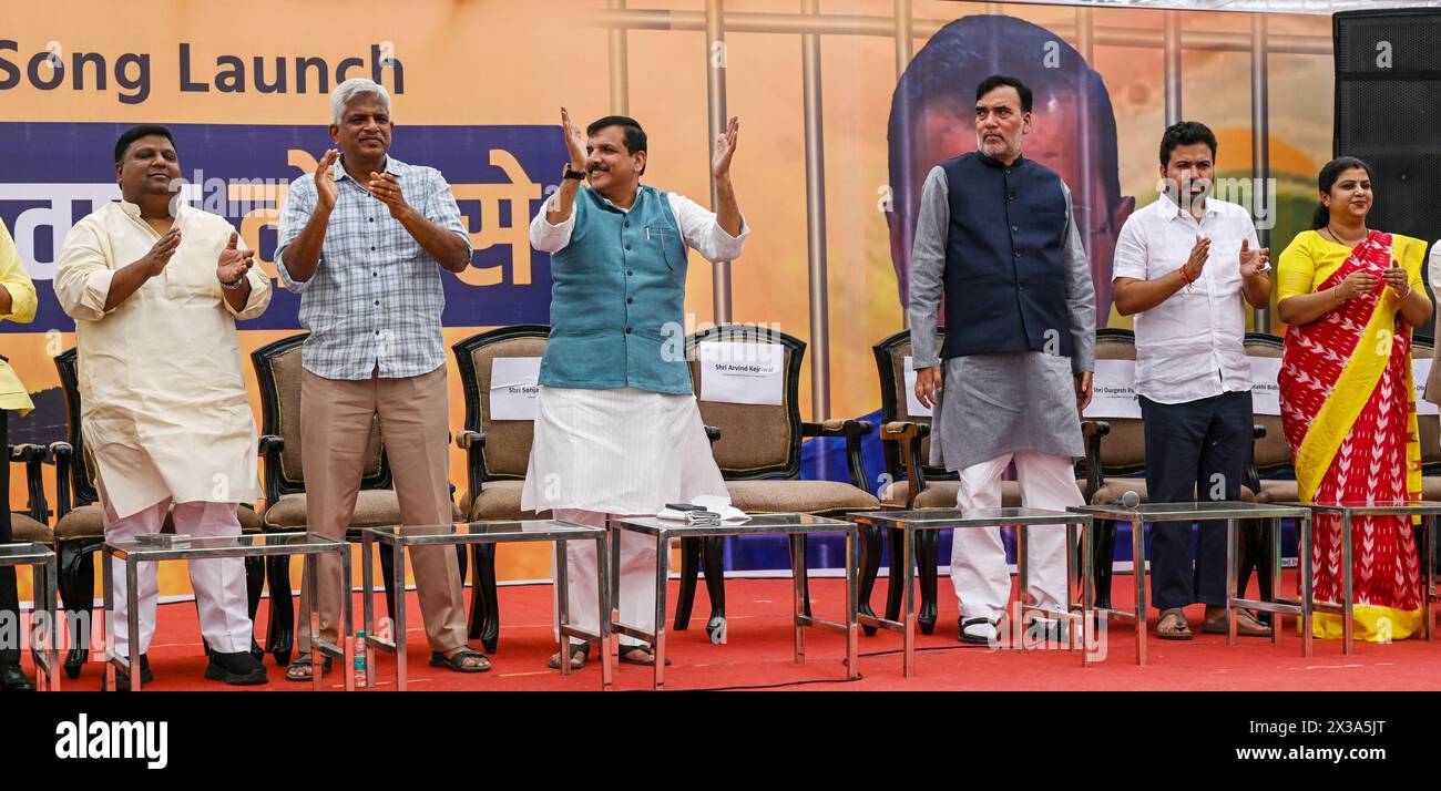 New Delhi, India. 25th Apr, 2024. NEW DELHI, INDIA - APRIL 25: AAP ...