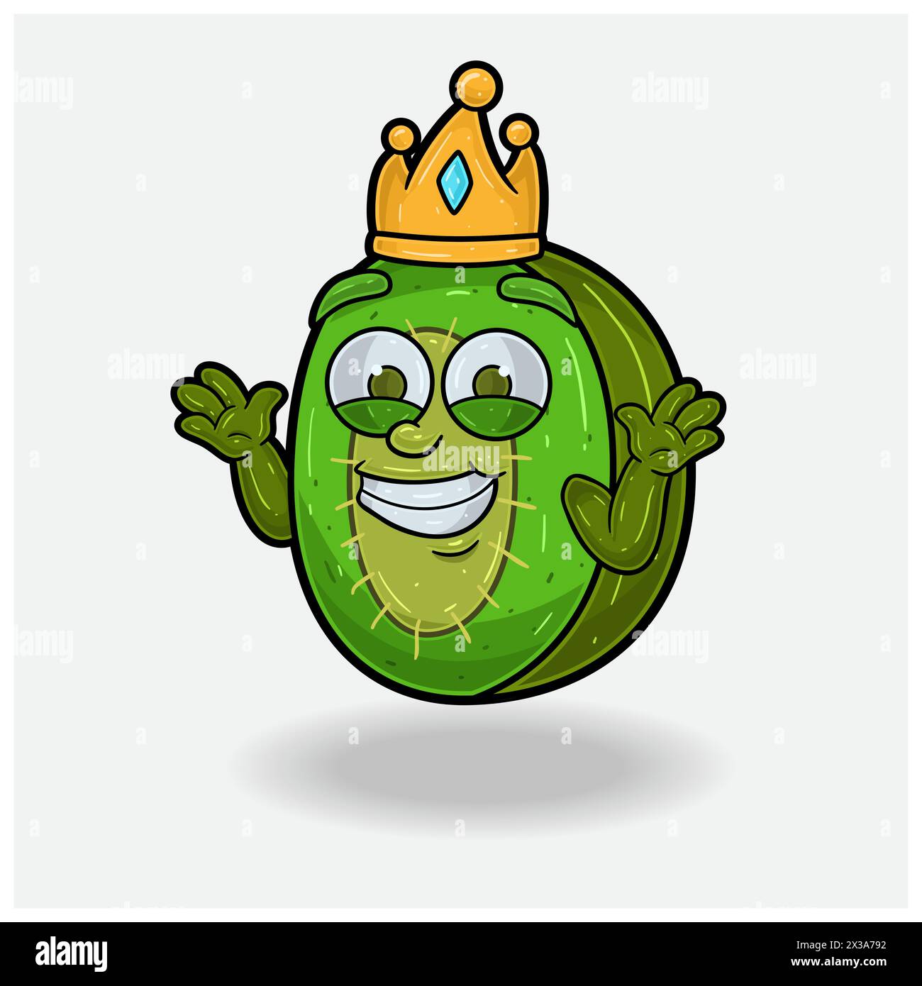 Kiwi Fruit Mascot Character Cartoon With Dont Know Smile Expression Vector Illustrations Stock 6119