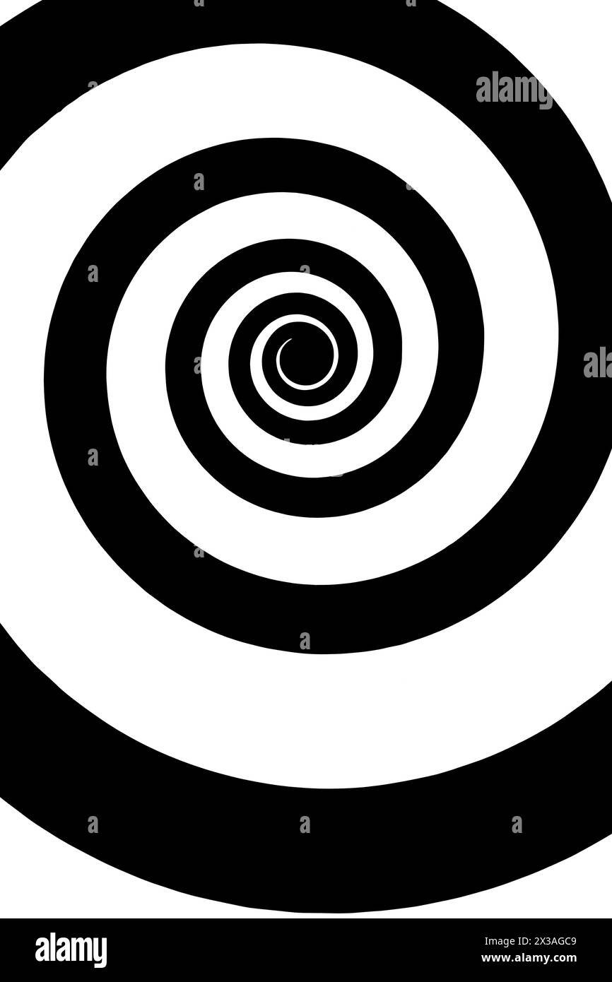 Hypnosis visualisation conept endless spiral Stock Photo