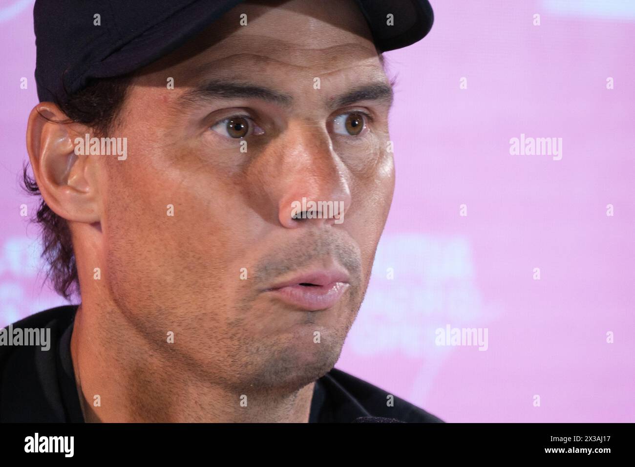 Rafael Nadal during the press conference at the Mutua Madrid Open