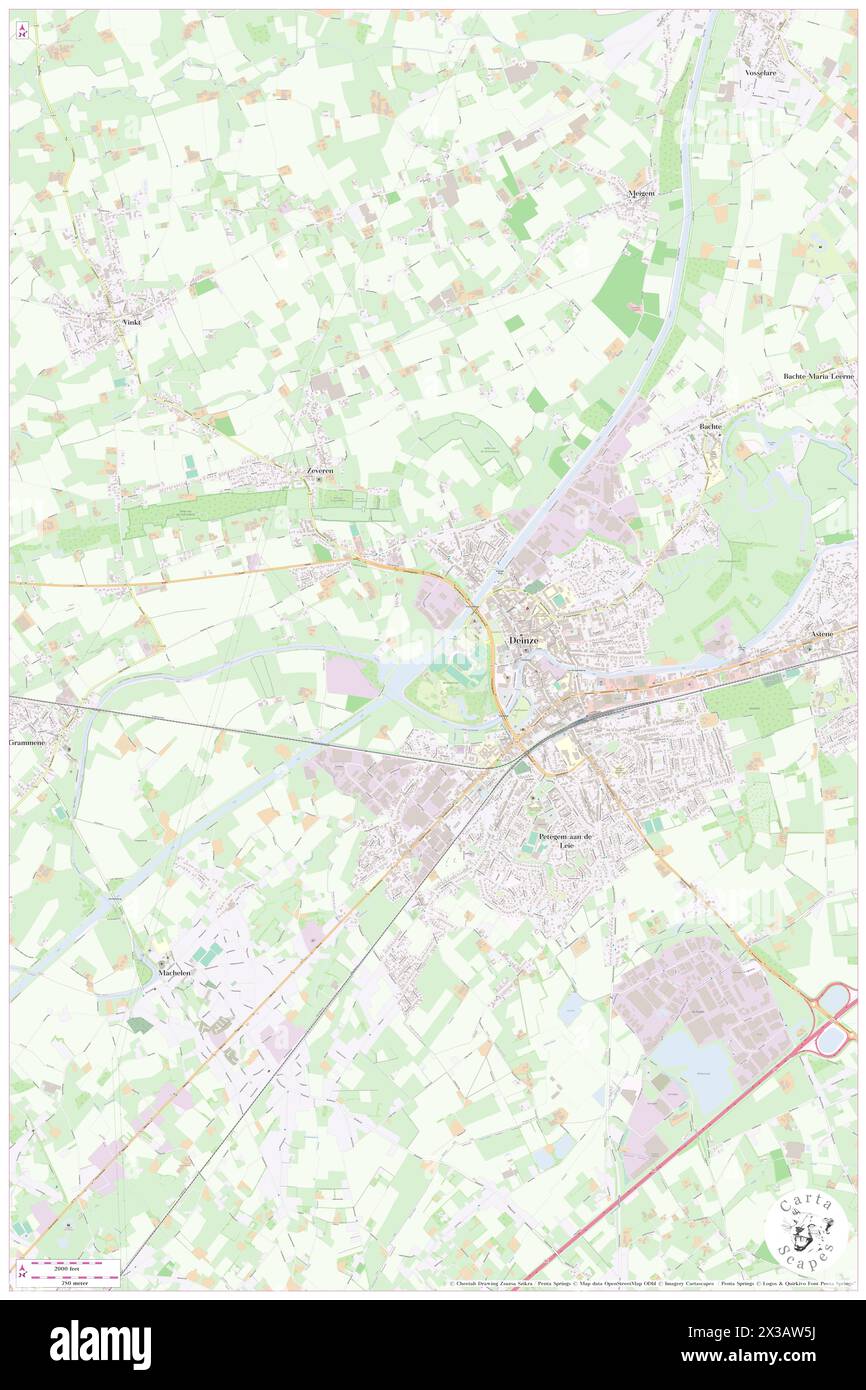 Afleidingskanaal van de Leie, , BE, Belgium, Flanders, N 50 58' 59'', N 3 31' 0'', map, Cartascapes Map published in 2024. Explore Cartascapes, a map revealing Earth's diverse landscapes, cultures, and ecosystems. Journey through time and space, discovering the interconnectedness of our planet's past, present, and future. Stock Photo
