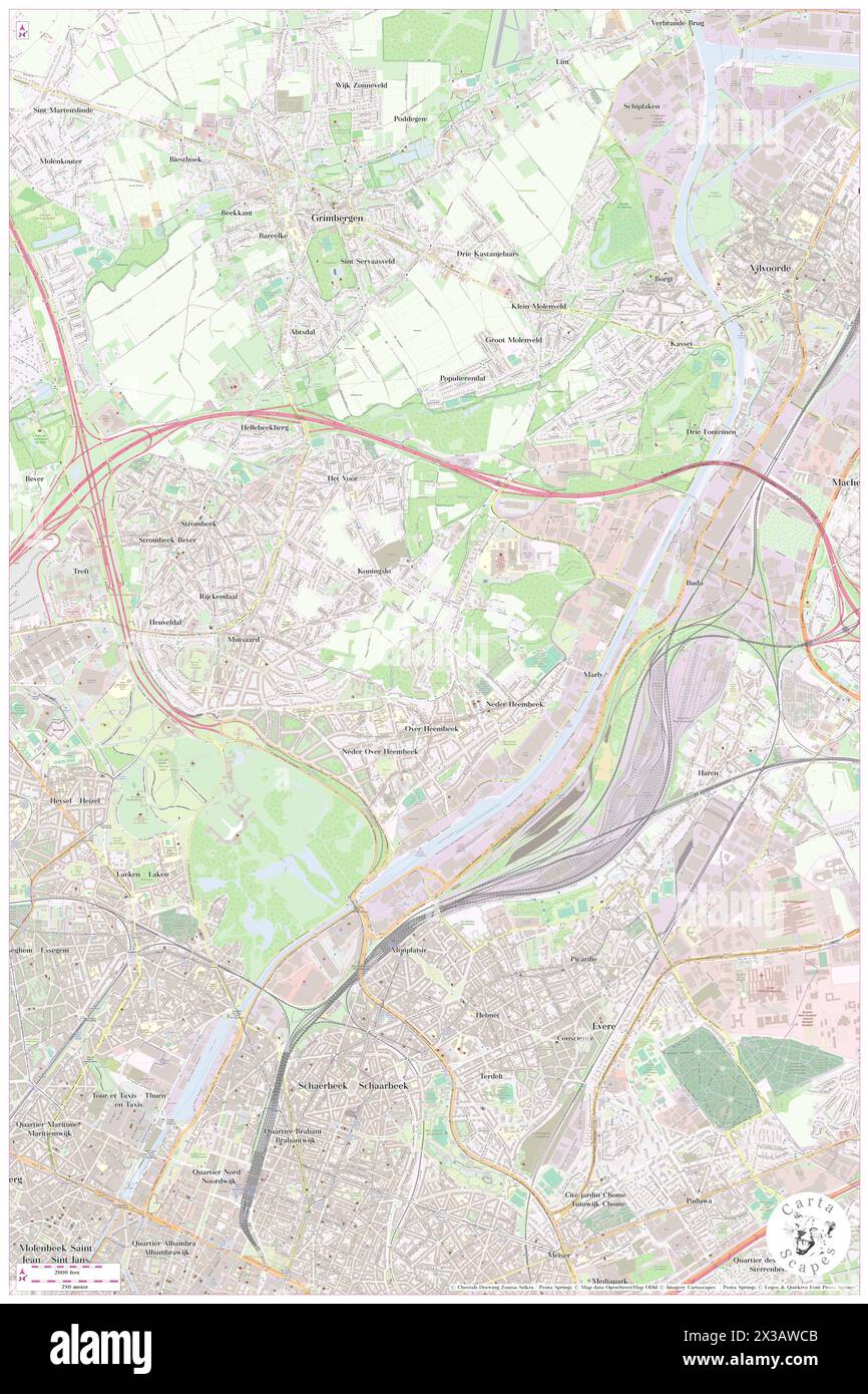 Nederheembeek, Province du Hainaut, BE, Belgium, Wallonia, N 50 53' 59'', N 4 22' 59'', map, Cartascapes Map published in 2024. Explore Cartascapes, a map revealing Earth's diverse landscapes, cultures, and ecosystems. Journey through time and space, discovering the interconnectedness of our planet's past, present, and future. Stock Photo