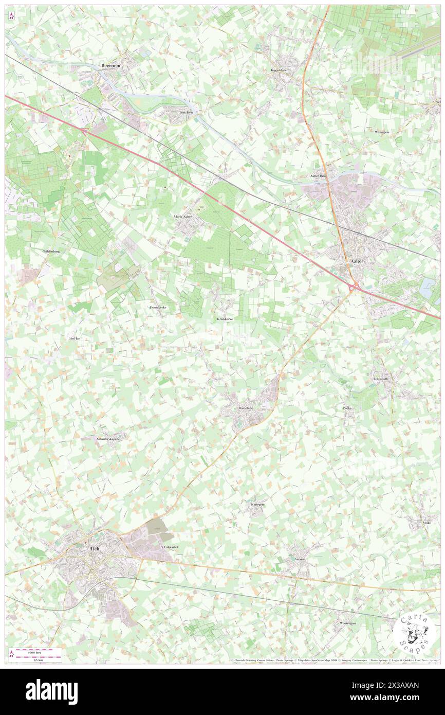Ruiselede, Provincie West-Vlaanderen, BE, Belgium, Flanders, N 51 3' 25'', N 3 22' 43'', map, Cartascapes Map published in 2024. Explore Cartascapes, a map revealing Earth's diverse landscapes, cultures, and ecosystems. Journey through time and space, discovering the interconnectedness of our planet's past, present, and future. Stock Photo