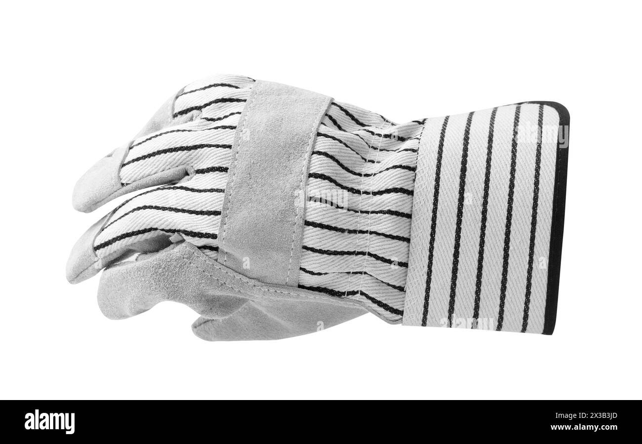 One clean gardening glove isolated on white Stock Photo