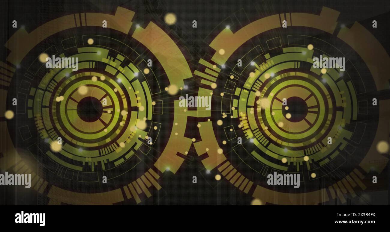 Image of scopes scanning and data processing Stock Photo
