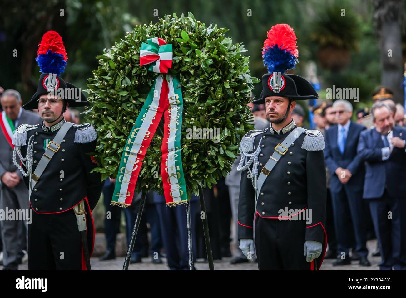 Palermo, Italy. 25th Apr, 2024. Massimo Mariani, prefect of Palermo, during the institutional celebration of Liberation Day in Palermo. (Credit Image: © Antonio Melita/Pacific Press via ZUMA Press Wire) EDITORIAL USAGE ONLY! Not for Commercial USAGE! Stock Photo