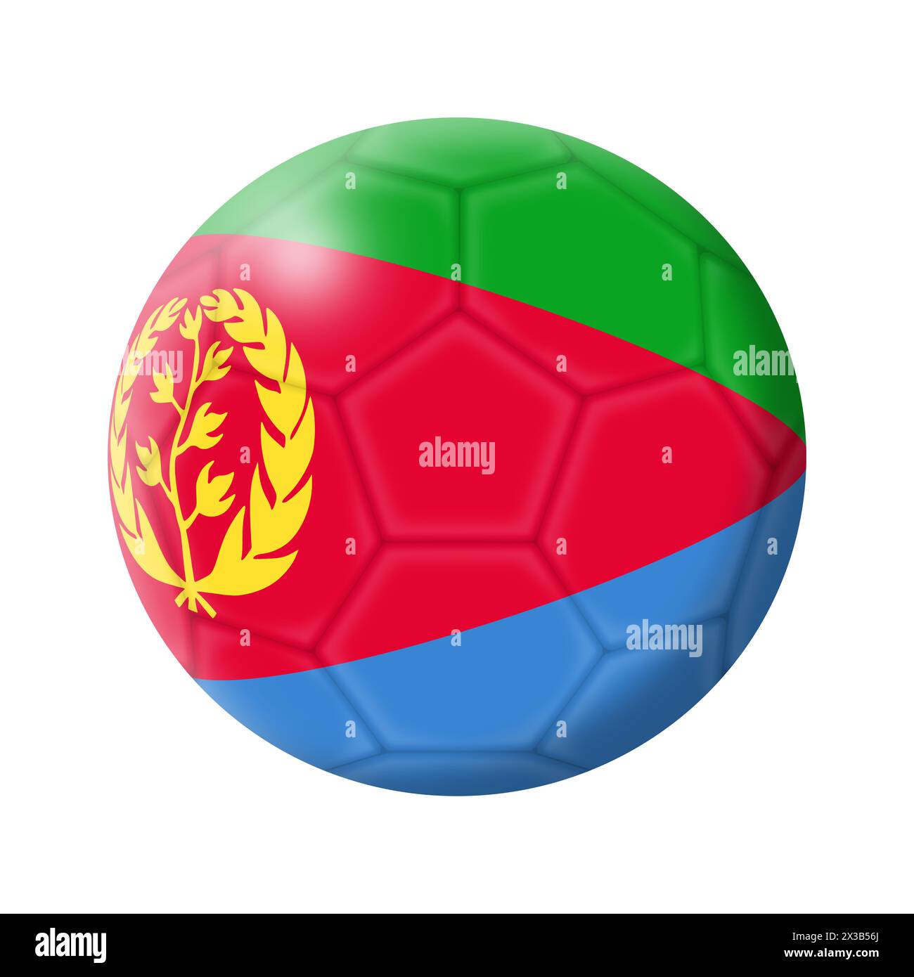 Eritrea soccer ball football with clipping path Stock Photo