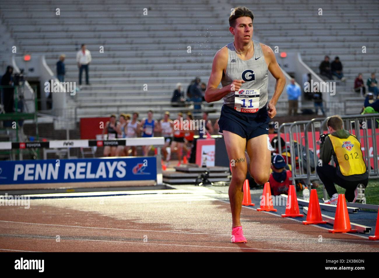 Philadelphia, United States. 25th Apr, 2024. Athletes compete on the