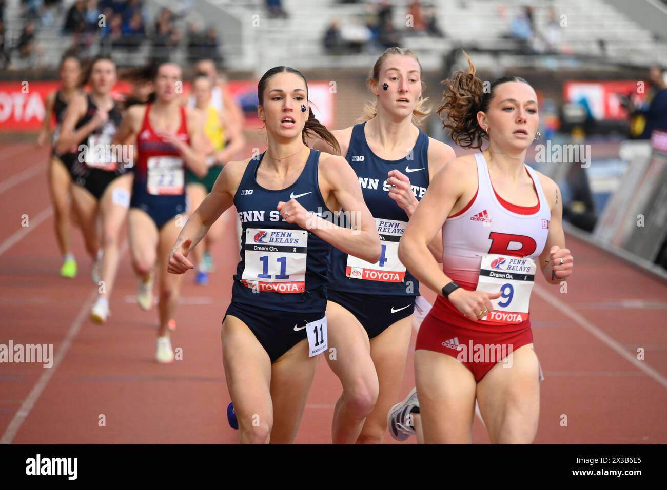 Philadelphia, United States. 25th Apr, 2024. Athletes compete on the