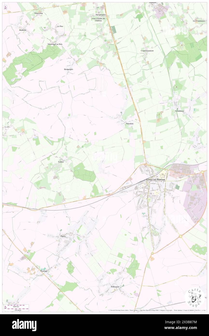 Coron, Province du Hainaut, BE, Belgium, Wallonia, N 50 36' 27'', N 3 35' 46'', map, Cartascapes Map published in 2024. Explore Cartascapes, a map revealing Earth's diverse landscapes, cultures, and ecosystems. Journey through time and space, discovering the interconnectedness of our planet's past, present, and future. Stock Photo