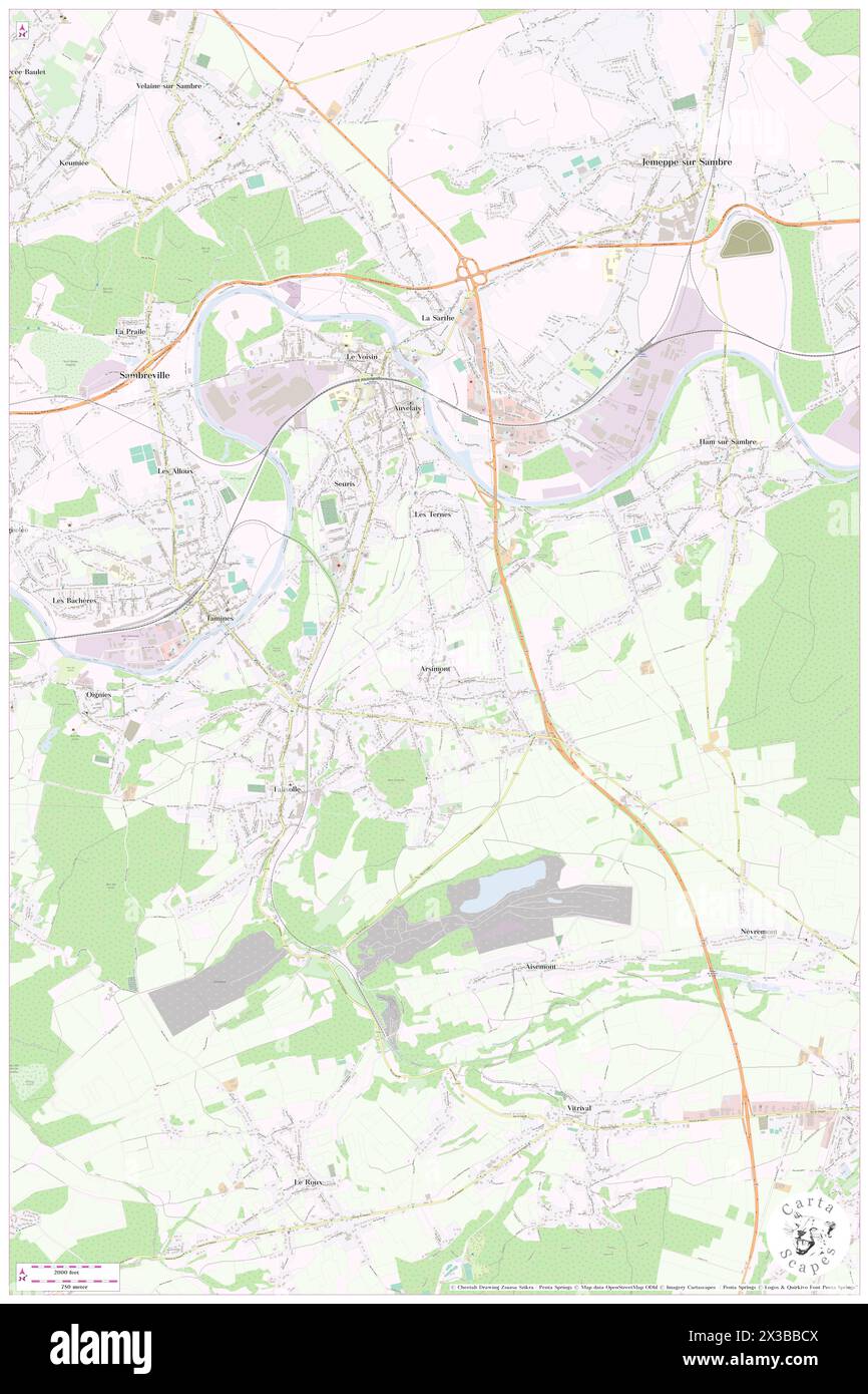 Arsimont, Province de Namur, BE, Belgium, Wallonia, N 50 25' 42'', N 4 38' 19'', map, Cartascapes Map published in 2024. Explore Cartascapes, a map revealing Earth's diverse landscapes, cultures, and ecosystems. Journey through time and space, discovering the interconnectedness of our planet's past, present, and future. Stock Photo