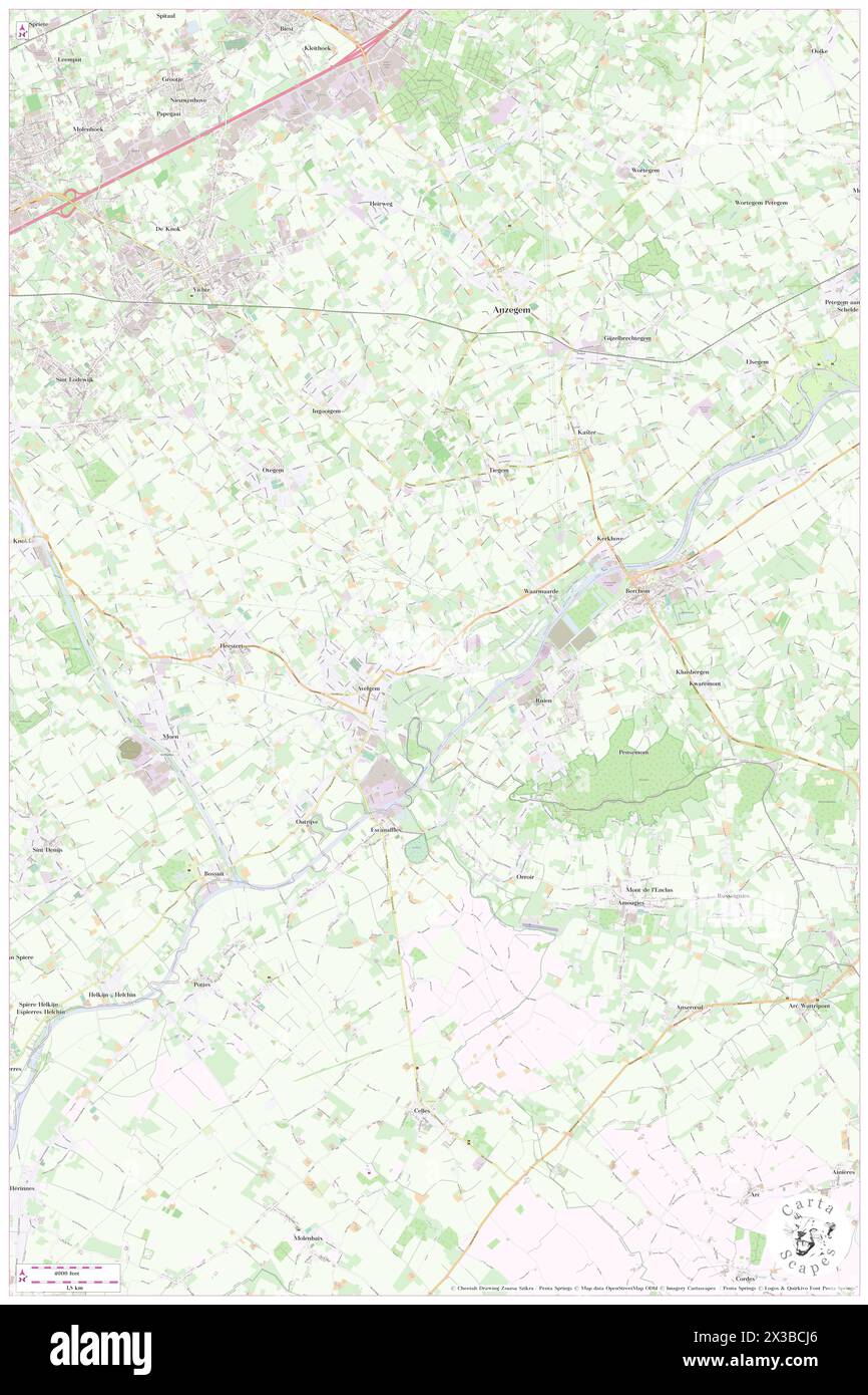 Avelgem, Provincie West-Vlaanderen, BE, Belgium, Flanders, N 50 46' 52'', N 3 27' 36'', map, Cartascapes Map published in 2024. Explore Cartascapes, a map revealing Earth's diverse landscapes, cultures, and ecosystems. Journey through time and space, discovering the interconnectedness of our planet's past, present, and future. Stock Photo