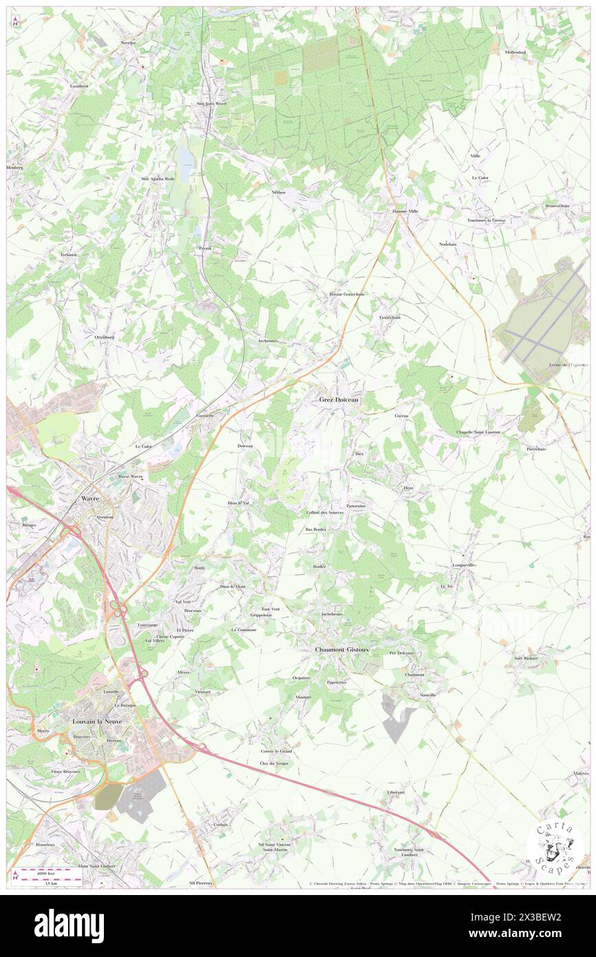 Grez-Doiceau, Province du Brabant Wallon, BE, Belgium, Wallonia, N 50 44' 20'', N 4 41' 53'', map, Cartascapes Map published in 2024. Explore Cartascapes, a map revealing Earth's diverse landscapes, cultures, and ecosystems. Journey through time and space, discovering the interconnectedness of our planet's past, present, and future. Stock Photo