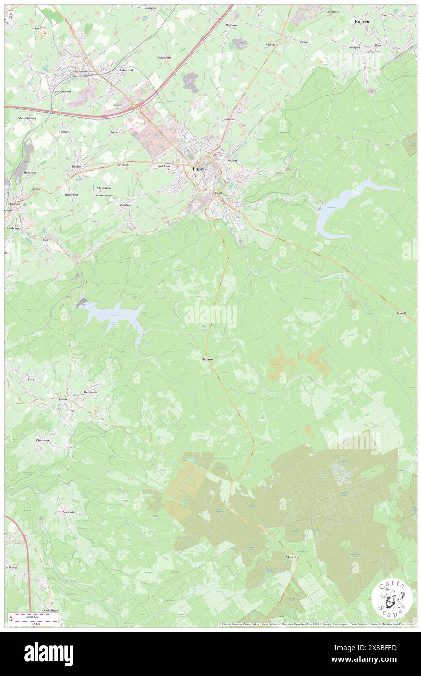 Baelen, Province de Liège, BE, Belgium, Wallonia, N 50 37' 52'', N 5 58' 18'', map, Cartascapes Map published in 2024. Explore Cartascapes, a map revealing Earth's diverse landscapes, cultures, and ecosystems. Journey through time and space, discovering the interconnectedness of our planet's past, present, and future. Stock Photo