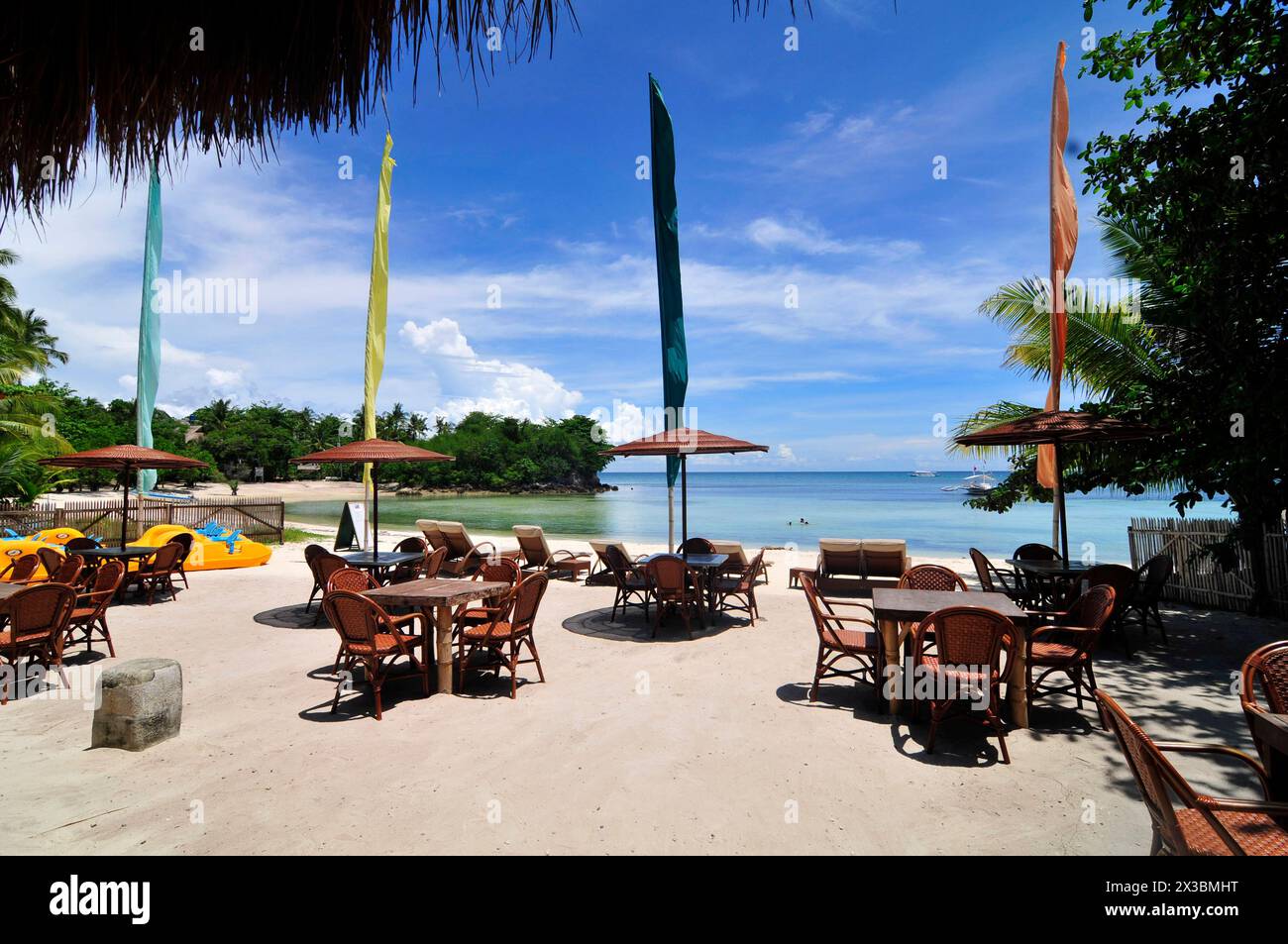 The beachfront Blue corals resort in Malapascua Island, Central VIsayas