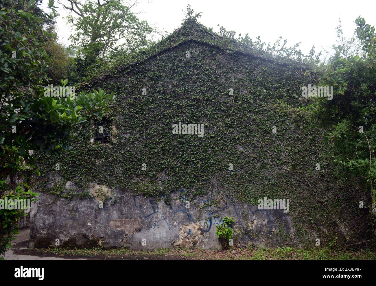 An old house in Chek Kang village in Sai Kung East country park in Hong Kong. Stock Photo