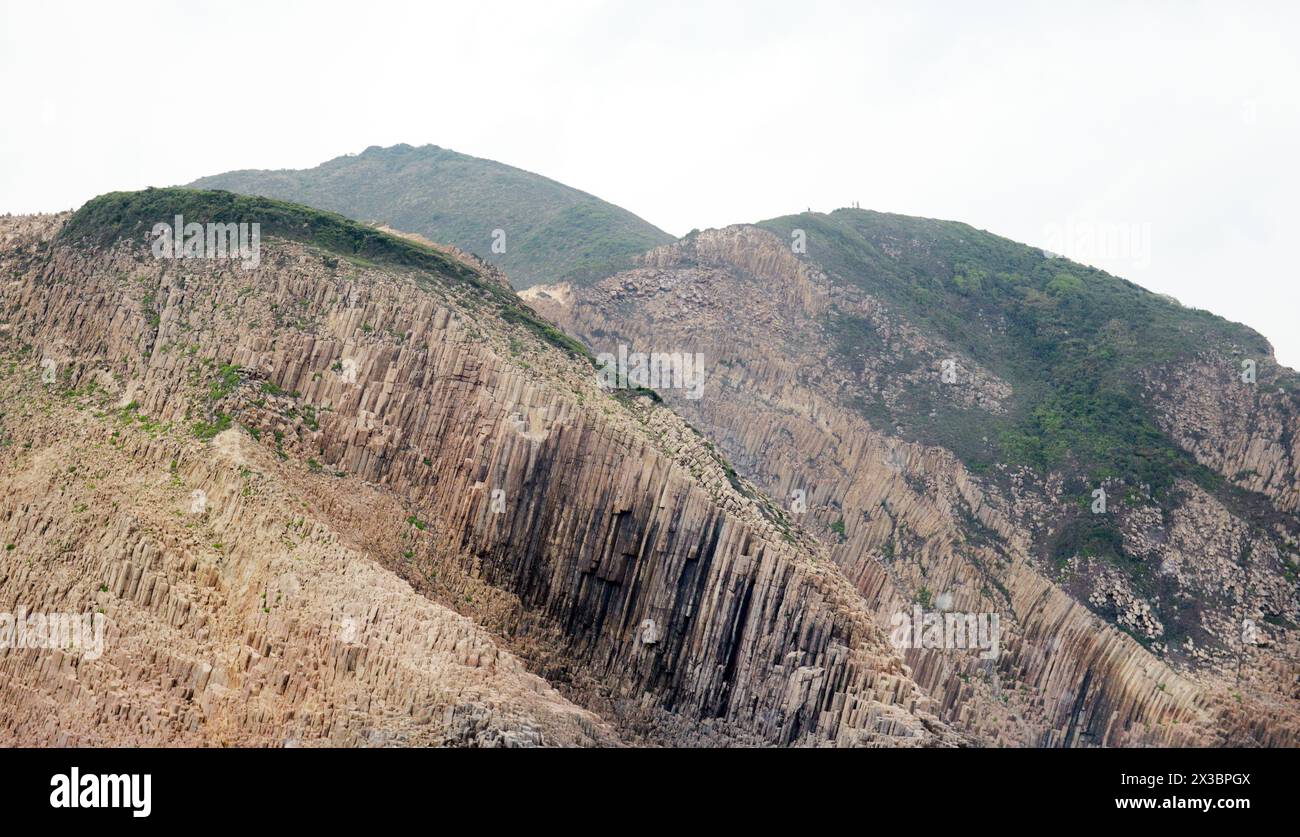 Rugged coastal landscapes in Sai Kung East Country park in Hong Kong. Stock Photo