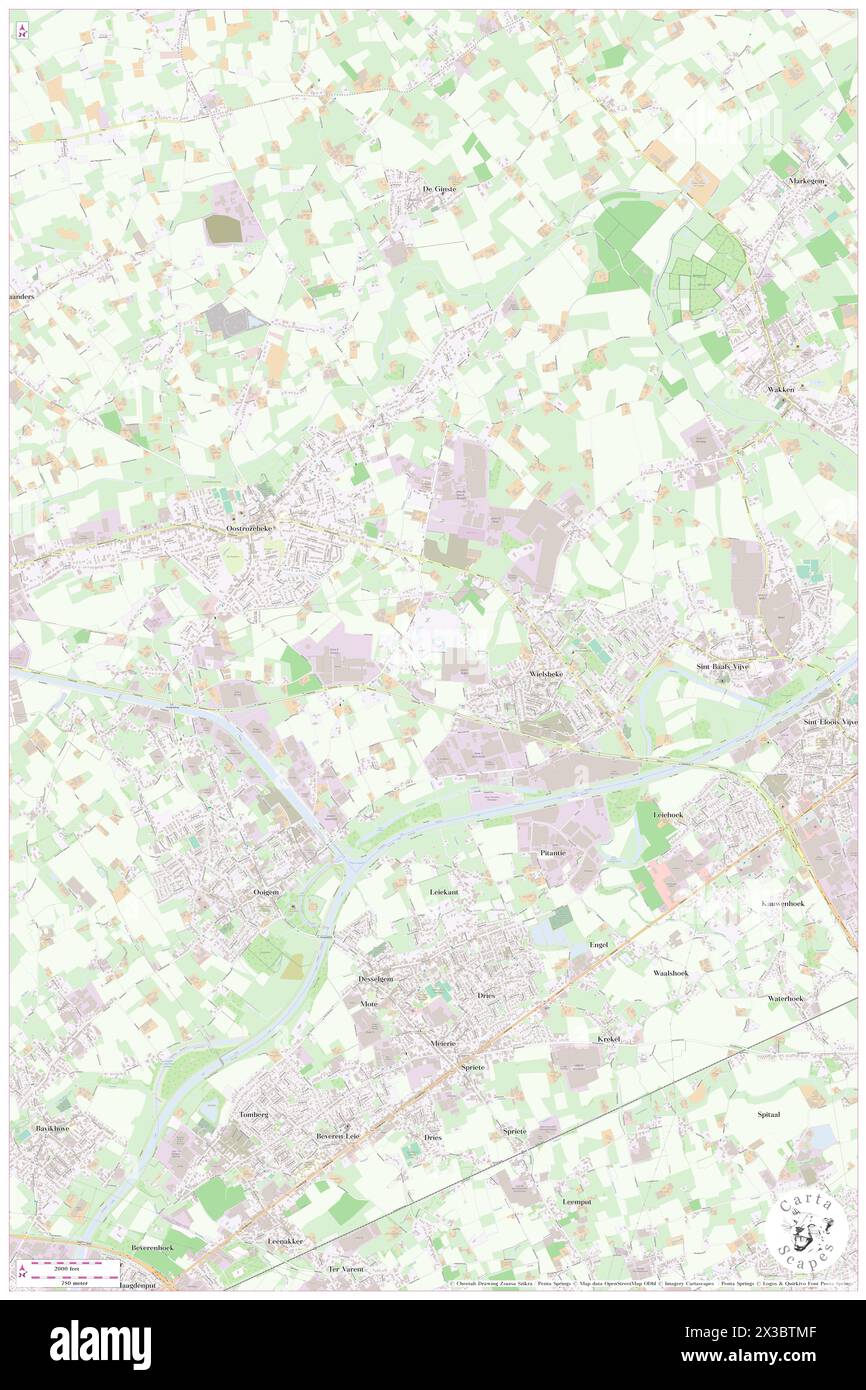 Wielsbeke, Provincie West-Vlaanderen, BE, Belgium, Flanders, N 50 53' 59'', N 3 22' 0'', map, Cartascapes Map published in 2024. Explore Cartascapes, a map revealing Earth's diverse landscapes, cultures, and ecosystems. Journey through time and space, discovering the interconnectedness of our planet's past, present, and future. Stock Photo