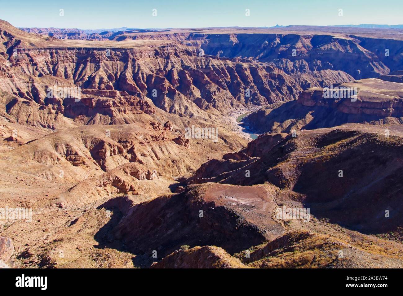 Canyons of the Fish River Canyon. The Fish River Canyon is part of the state-owned Ais-Ais Richtersveld Transfontier Park. Karas region, southern Stock Photo