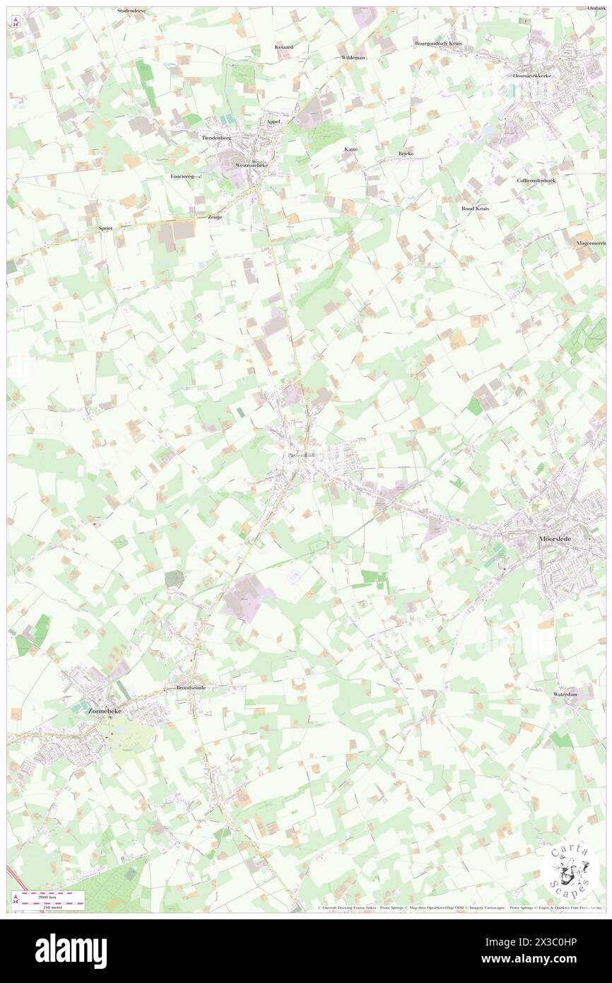 Passendale, Provincie West-Vlaanderen, BE, Belgium, Flanders, N 50 53' 59'', N 3 1' 16'', map, Cartascapes Map published in 2024. Explore Cartascapes, a map revealing Earth's diverse landscapes, cultures, and ecosystems. Journey through time and space, discovering the interconnectedness of our planet's past, present, and future. Stock Photo