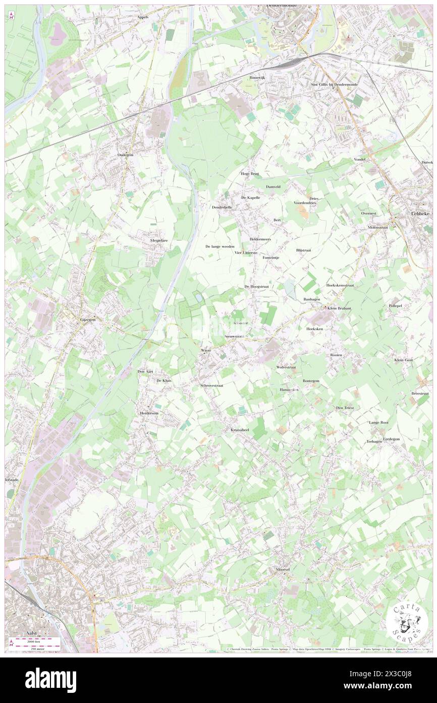 Hoogstraat, Provincie Oost-Vlaanderen, BE, Belgium, Flanders, N 50 58' 59'', N 4 4' 59'', map, Cartascapes Map published in 2024. Explore Cartascapes, a map revealing Earth's diverse landscapes, cultures, and ecosystems. Journey through time and space, discovering the interconnectedness of our planet's past, present, and future. Stock Photo