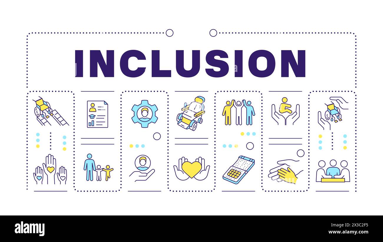 Image Search Inclusion Inclusion purple word concept isolated on white Stock Vector Image ...