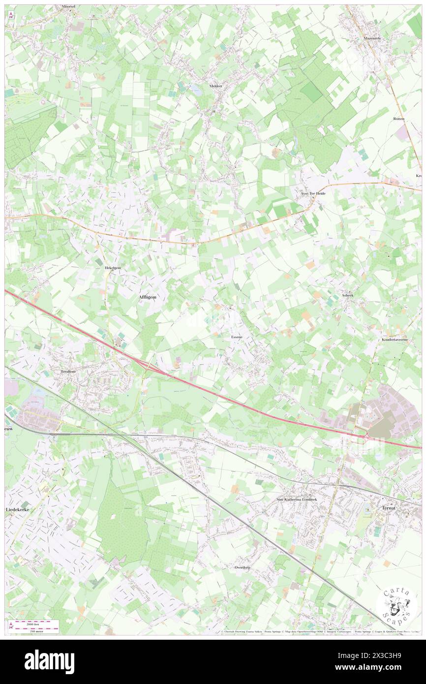 Kwadebrug, Provincie Vlaams-Brabant, BE, Belgium, Flanders, N 50 53' 59'', N 4 7' 59'', map, Cartascapes Map published in 2024. Explore Cartascapes, a map revealing Earth's diverse landscapes, cultures, and ecosystems. Journey through time and space, discovering the interconnectedness of our planet's past, present, and future. Stock Photo