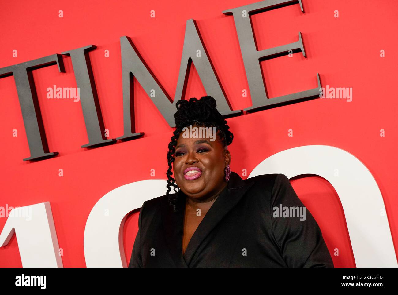 New York, United States. 25th Apr, 2024. Monica Simpson executive director of SisterSong Women of Color Reproductive Justice Collective attends the Time 100 Gala, honoring the 100 Most Influential People in the World, held at the Frederick P. Rose Hall, Home of Jazz at Lincoln Center in New York City, Thursday, April 25, 2024. Credit: Jennifer Graylock/Alamy Live News Stock Photo