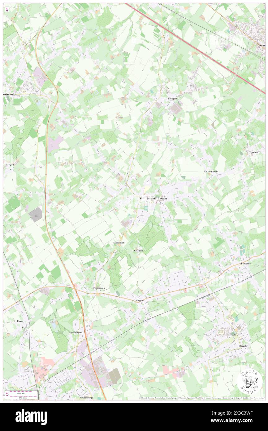 Sint-Lievens-Houtem, Provincie Oost-Vlaanderen, BE, Belgium, Flanders, N 50 55' 58'', N 3 52' 51'', map, Cartascapes Map published in 2024. Explore Cartascapes, a map revealing Earth's diverse landscapes, cultures, and ecosystems. Journey through time and space, discovering the interconnectedness of our planet's past, present, and future. Stock Photo